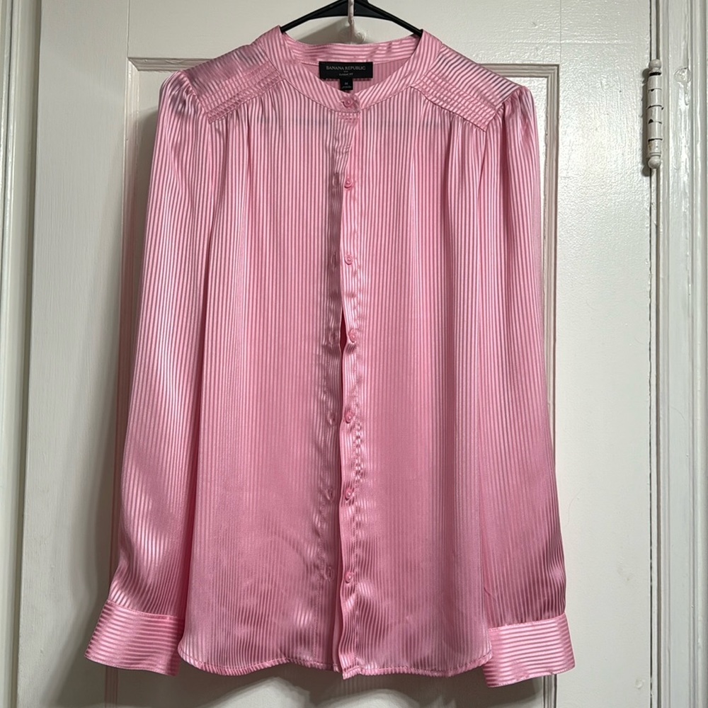 Banana Republic Striped Button Blouse